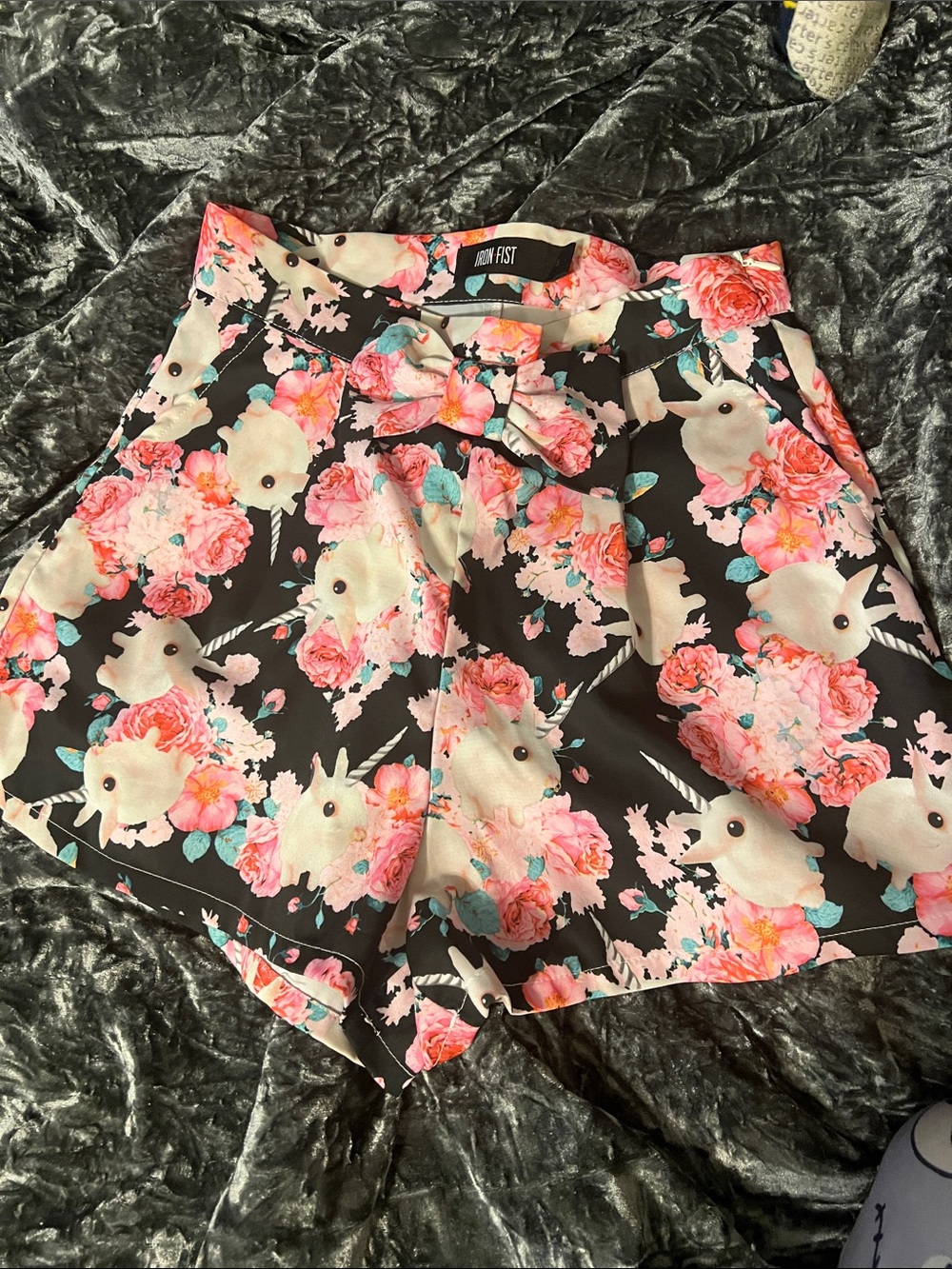 Iron Fist Unicorn Bunny High waisted Shorts Size Small